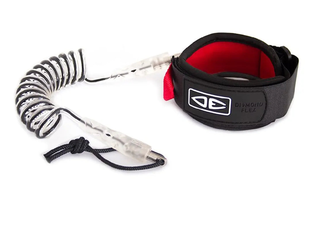 Ocean and earth body board bicep coil black/clear