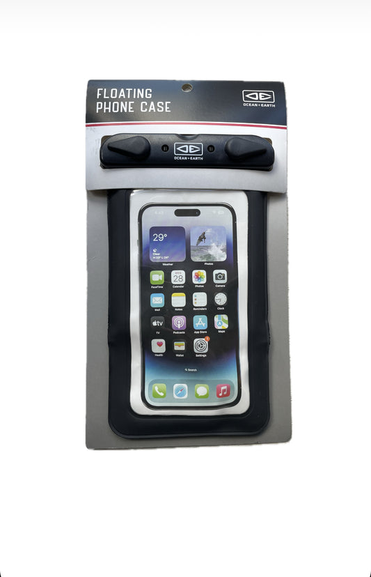 Ocean and earth floating waterproof phone case - black